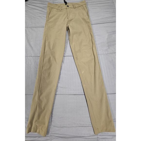 Lululemon Pants Mens 30 Tall Beige Commission Slim Fit Golf Chino Stretch - Picture 1 of 13